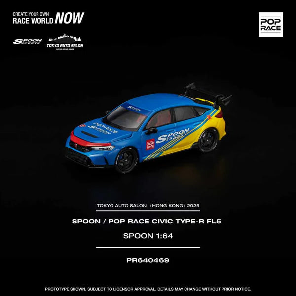 POPRACE 1/64-CIVIC TYPE-R FL5 SPOON TASHK 2025 PR640469 [Exclusive]