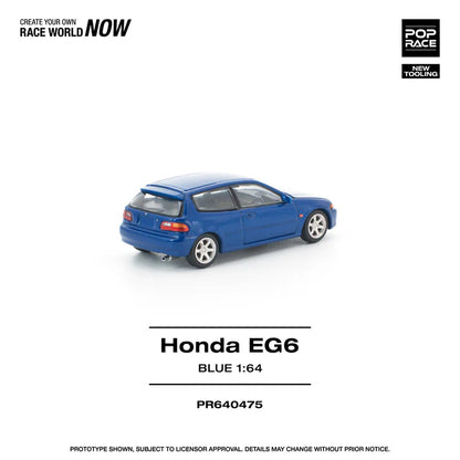 (PRE-ORDER 2026) POPRACE 1:64 Honda Civic EG6 Captiva Blue PR640475