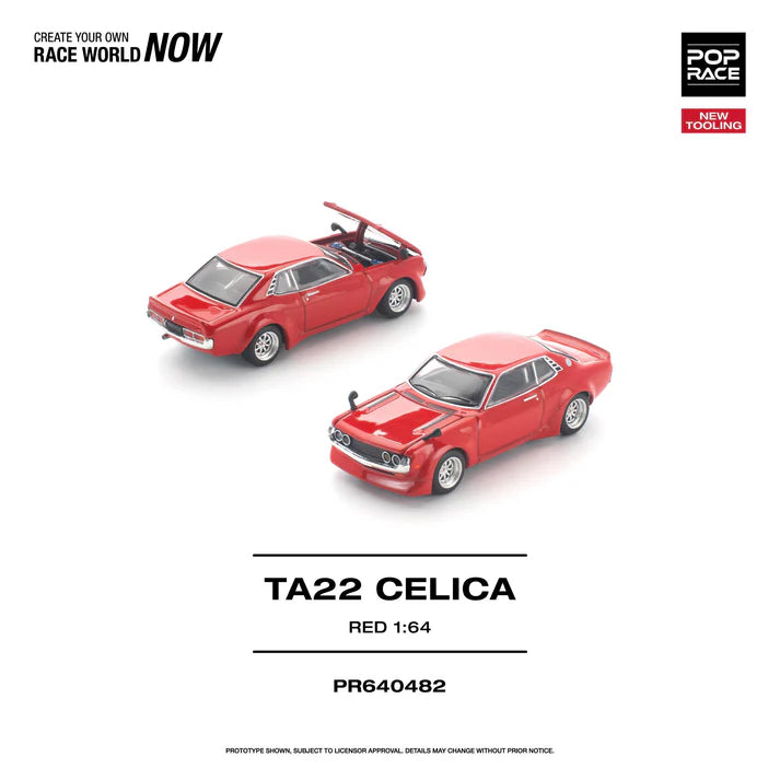 (PRE-ORDER 2026) POPRACE 1:64 Toyota Celica TA22 rouge PR640482