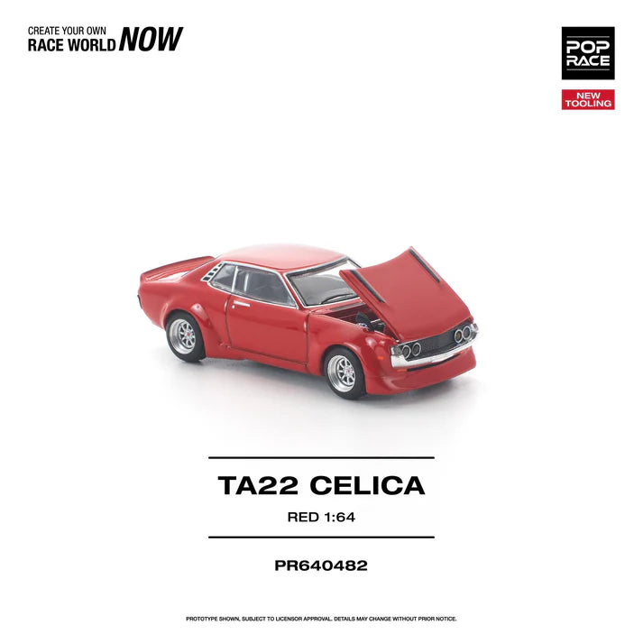 (PRE-ORDER 2026) POPRACE 1:64 Toyota Celica TA22 Red PR640482