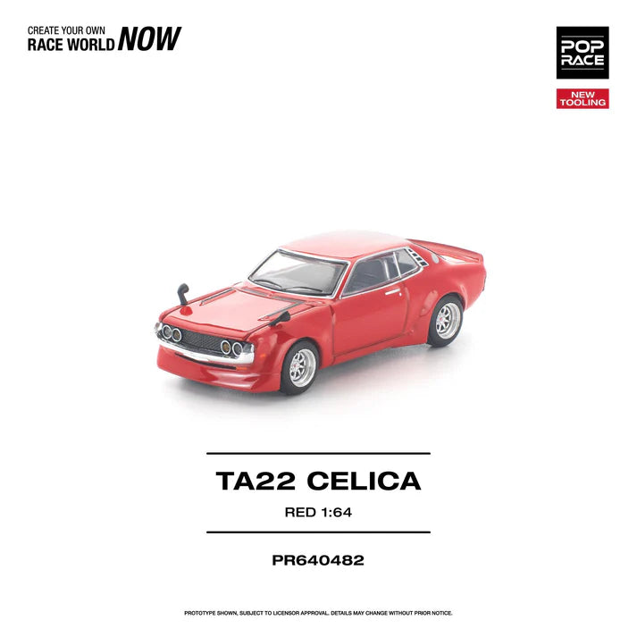 (PRE-ORDER 2026) POPRACE 1:64 Toyota Celica TA22 rouge PR640482