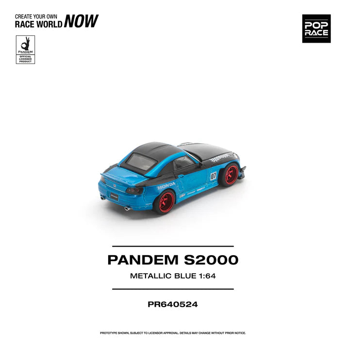 (PRE-ORDER 2026) POPRACE 1:64 PANDEM S2000 Metallic Blue PR640524