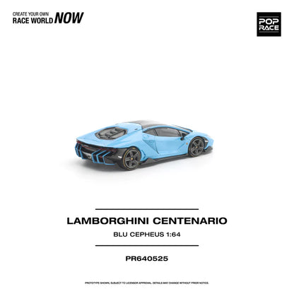 (PRE-ORDER 2026) POPRACE 1:64 Lamborghini Centenario Blu Cepheus PR640525