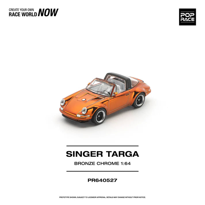 (PRE-ORDER 2026) POPRACE 1:64 Singer Targa bronze chrome PR640527