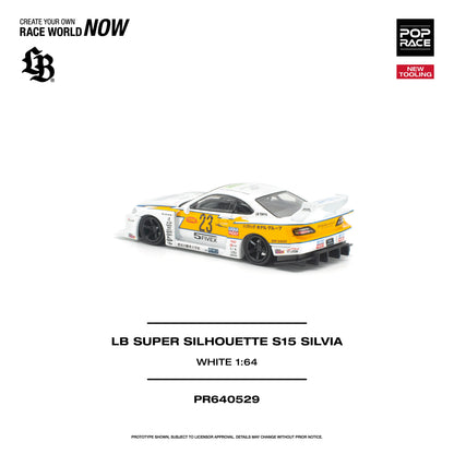 (PRE-ORDER 2026) POPRACE 1:64 LB Super Silhouette S15 Silvia blanc PR640529