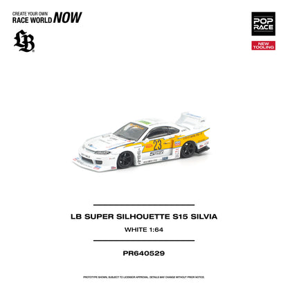 (PRE-ORDER 2026) POPRACE 1:64 LB Super Silhouette S15 Silvia blanc PR640529