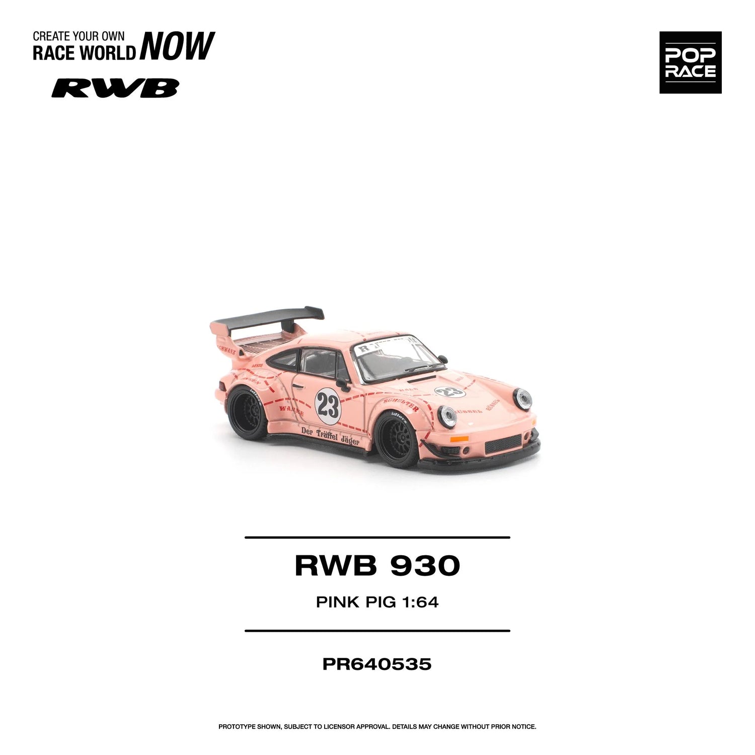 (PRE-ORDER 2026) POP RACE 1:64 RWB 930 “Pink Pig” PR640535