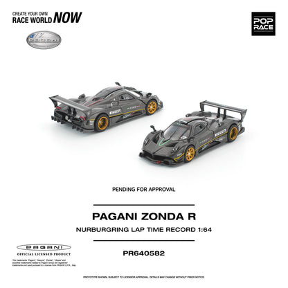 (PRE-ORDER 2026) POP RACE 1:64 Pagani Zonda R record du tour au Nürburgring PR640582