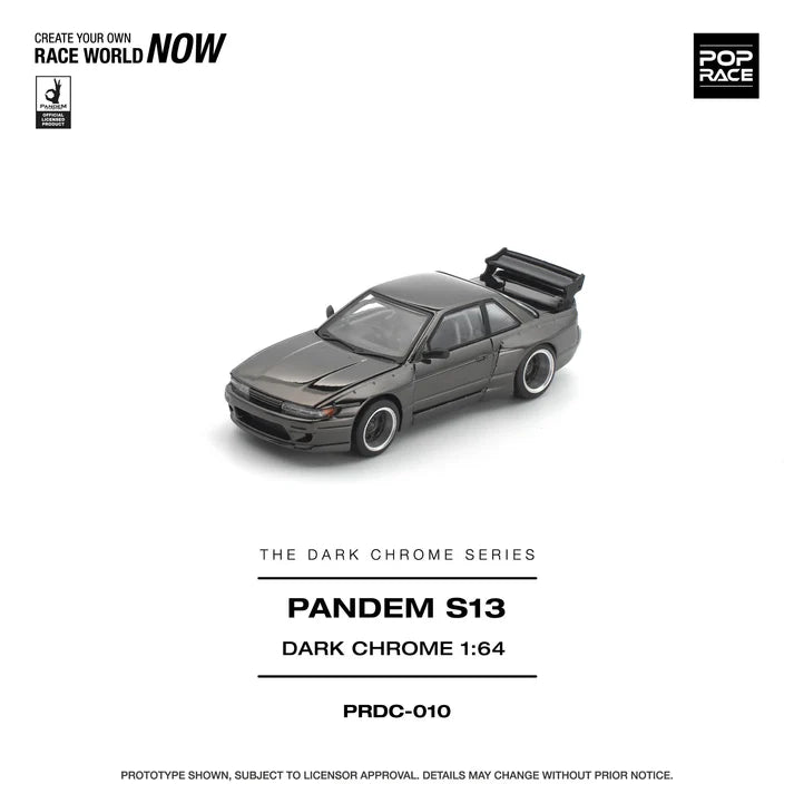 (PRE-ORDER 2026) POPRACE 1:64 PANDEM S13 Dark Chrome PRDC010