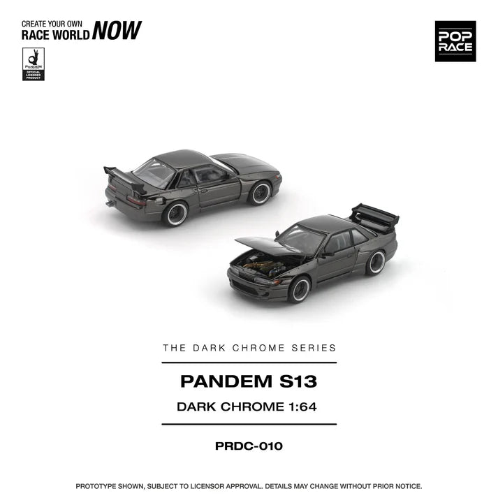 (PRE-ORDER 2026) POPRACE 1:64 PANDEM S13 Dark Chrome PRDC010