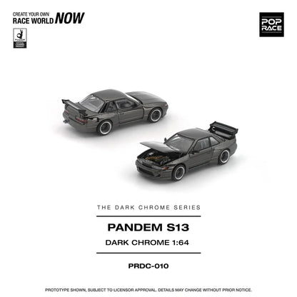 (PRE-ORDER 2026) POPRACE 1:64 PANDEM S13 Dark Chrome PRDC010