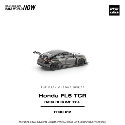 (PRE-ORDER 2026) POPRACE 1:64 Honda Civic FL5 TCR Dark Chrome PRDC012