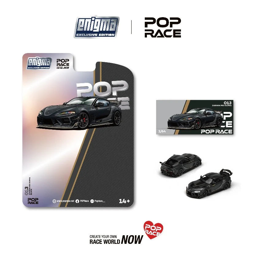 (PRE-0RDER 2025) POPRACE 1/64, DARWIN PRO 66G NWB SUPRA (A90) - MIDNIGHT BLACK (enigma exlucsive edition) PRE0013