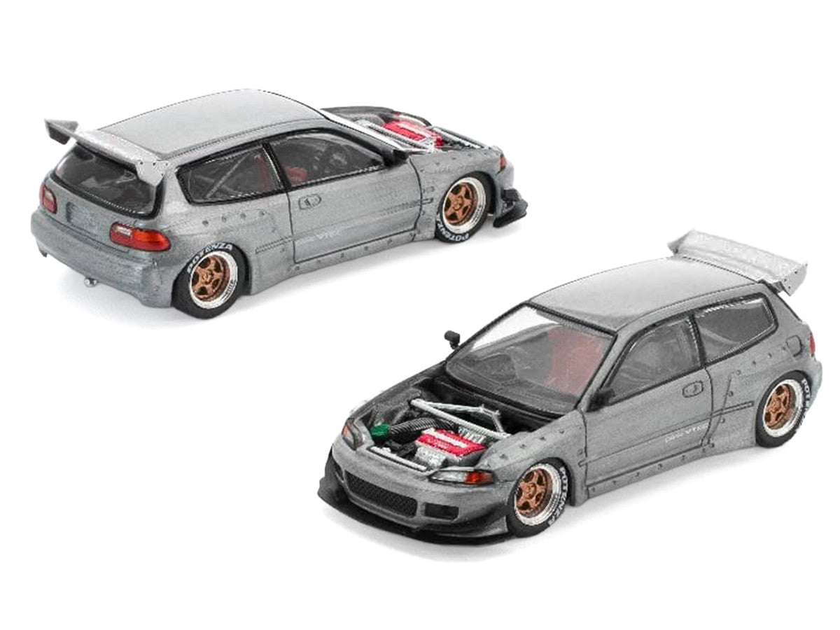 POPRACE 1/64, PANDEM CIVIC EG6 RAW METAL (enigma exclusive edition) PRE018