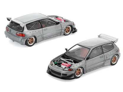POPRACE 1/64, PANDEM CIVIC EG6 RAW METAL (enigma exclusive edition) PRE018