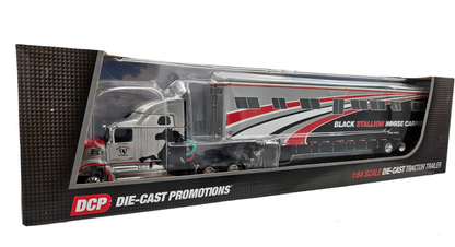 BLACK STALLION, WESTERN STAR 5700XE HIGH ROOF TRUCK W/KENTUCKY MOVING TRAILER by DCP 1//64