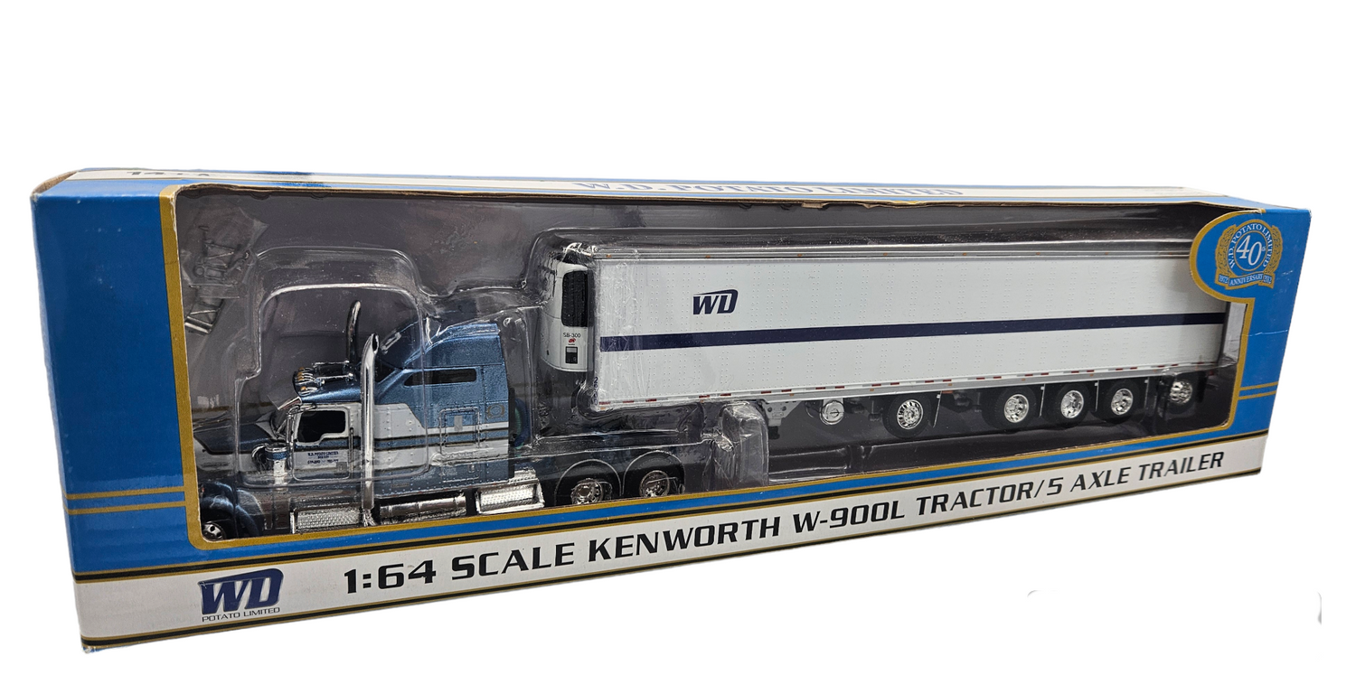 KENWORTH W-900 TRACTOR/5 AXLE TRAILER 1/64 ( W.D. POTATO