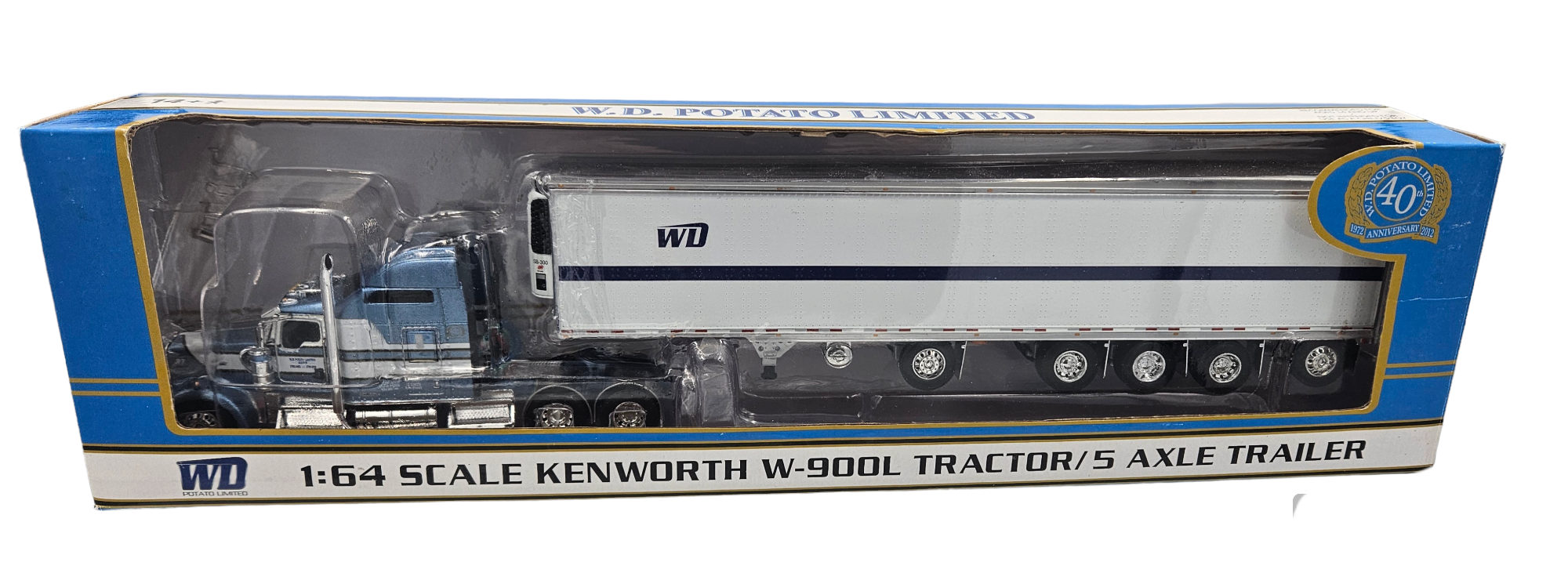 KENWORTH W-900 TRACTOR/5 AXLE TRAILER 1/64 ( W.D. POTATO LIMITED)