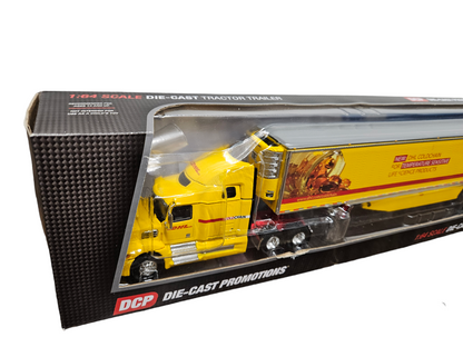 Western Star 57000XE 68&quot; High Roof Truck with Refrigerated Trailer (Skirted) for DHL COLD-CHAIN in 1:64 by DCP