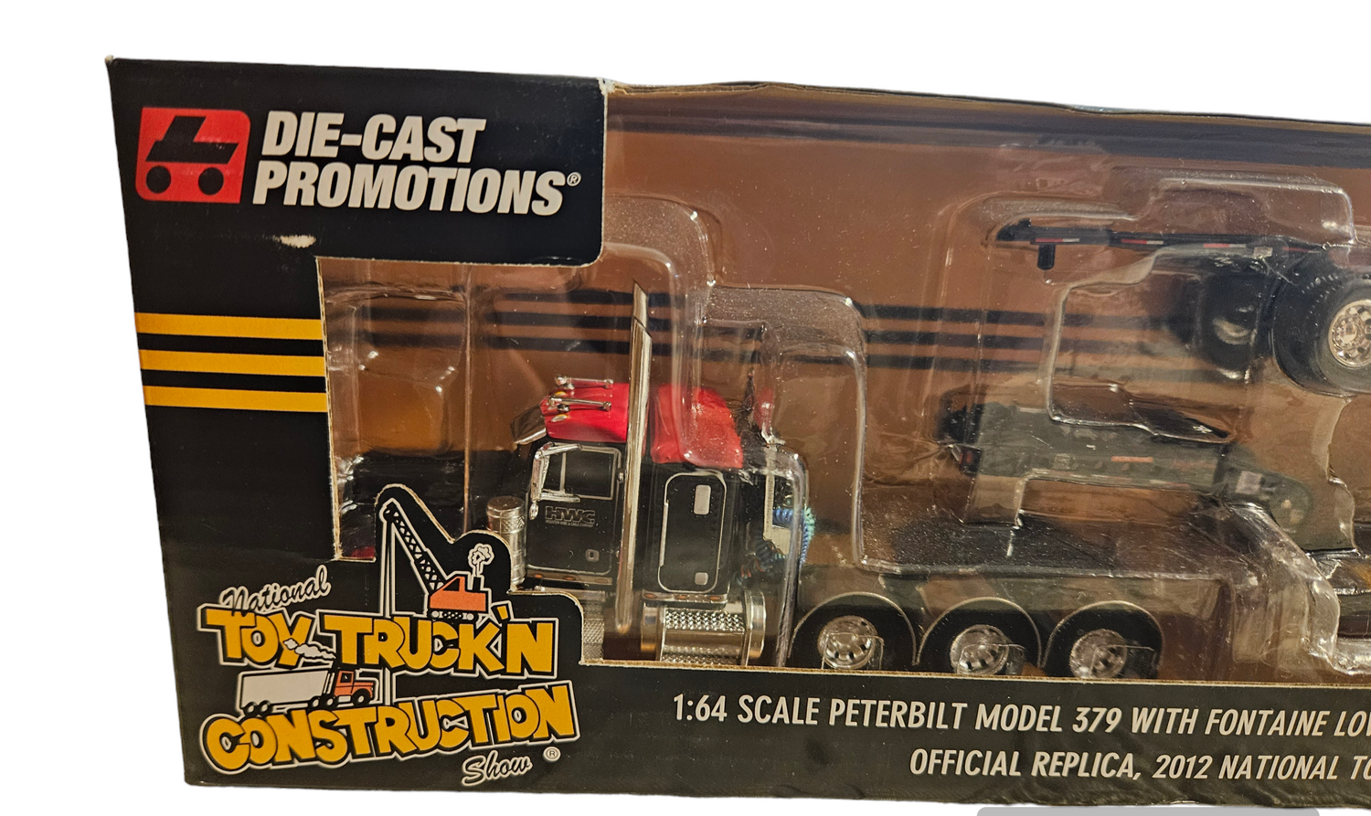 Peterbilt Model 379 w/ Fontaine Lowboy, Jeep, Spreader, Stinger &amp; Wire Spools Load in 1/64