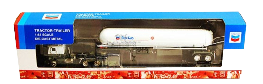Pro-Gas - Freightliner C.O.E. w/ Petroleum Gas Tanker (1/64 scale diecast model, White &amp; Grey) 32332