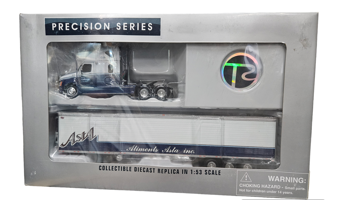 FREIGHTLINER CASCADIA WITH 3 AXLES ARTICLITE, ALIMENTS ASTA INC., in 1:53 Scale