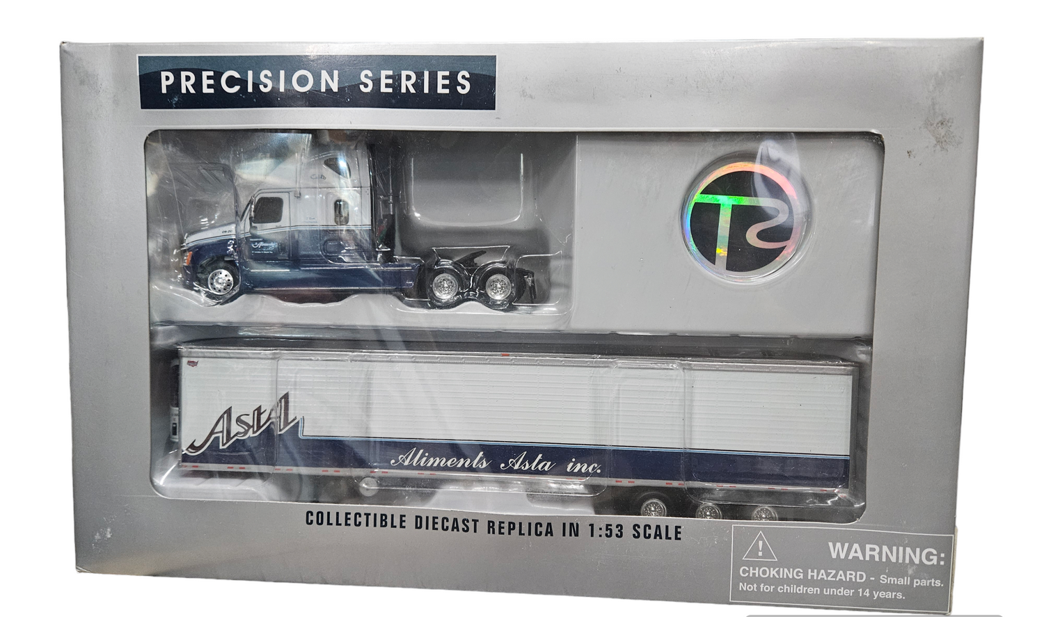 FREIGHTLINER CASCADIA WITH 3 AXLES ARTICLITE, ALIMENTS ASTA INC., in 1:53 Scale