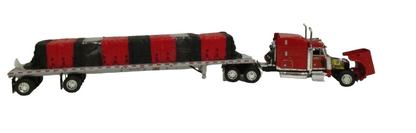 PAUL TRANSPORT, INC. PETERBILT 379 w/Wilson Flatbed Trailer in 1/64