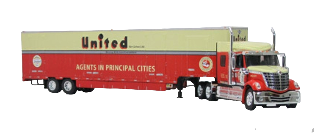 INTERNATIONAL LONESTAR W/ POWERMOVER TRAILER: UNITED VAN LINES in 1/64