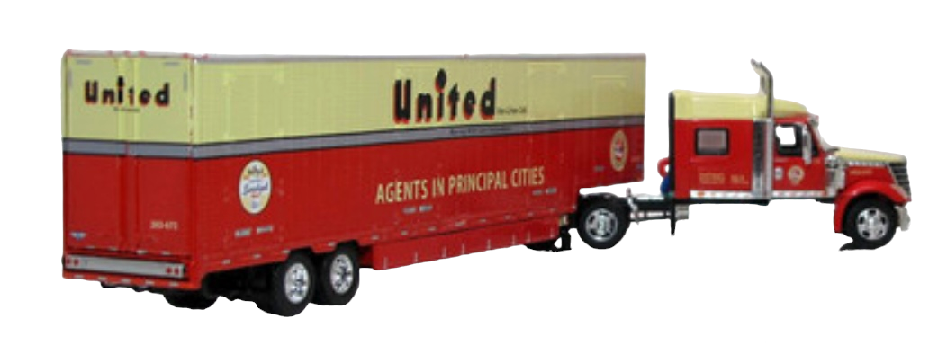 INTERNATIONAL LONESTAR W/ POWERMOVER TRAILER: UNITED VAN LINES in 1/64