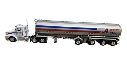 INTERNATIONAL 9400 DAYCAB "TRANSPORT JACQUES AUGER w/PETROLEUM TANKER in 1/53