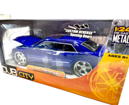 Chrysler 300C in BLUE Reverse doors, 1:24 Jada Dub City