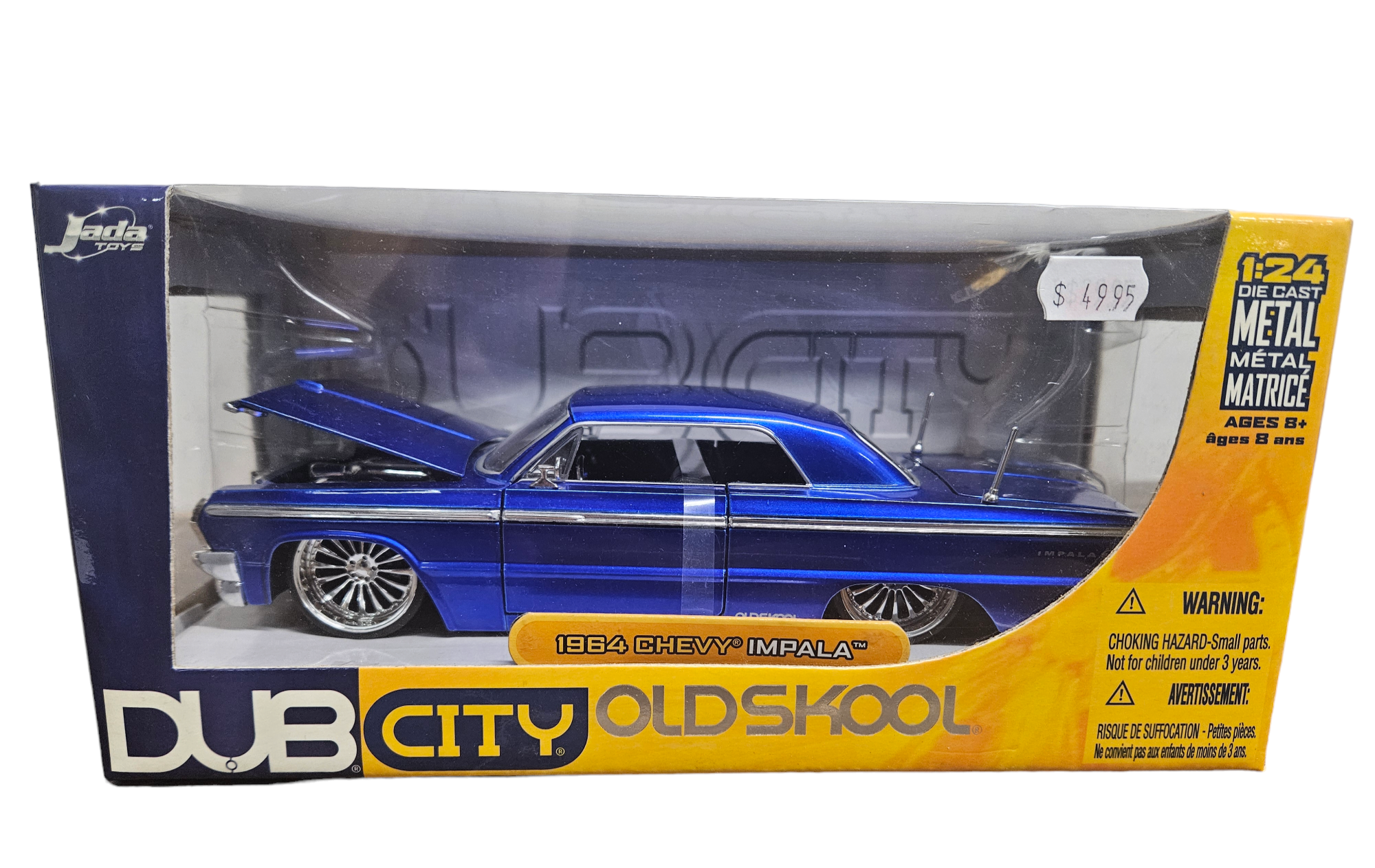 1964 CHEVROLET IMPALA LOWRIDER ELECTRIC BLUE NEW in 1:24 – Nice