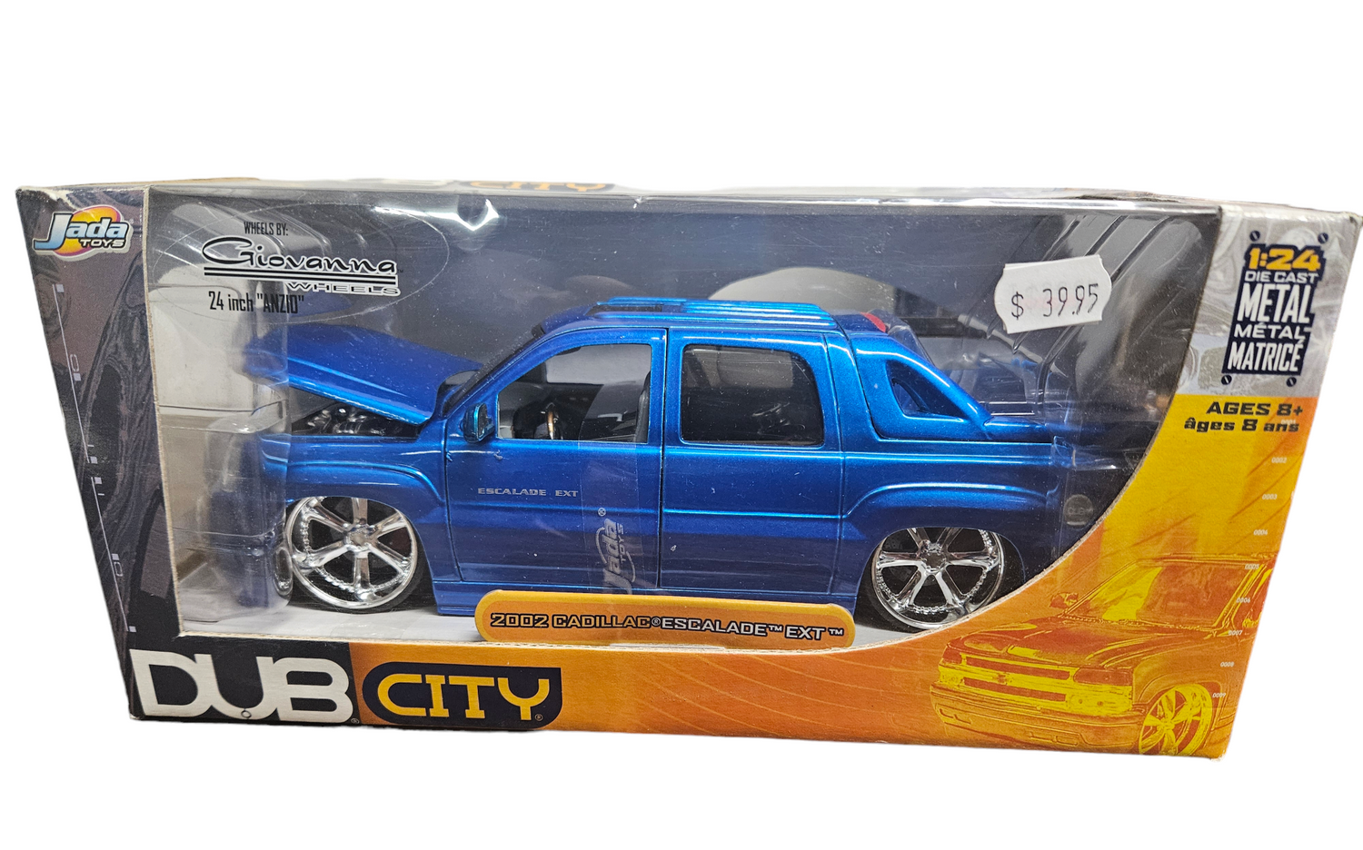 2002 Cadillac Escalade EXT, BLUE, with Giovanna Wheels in 1/24