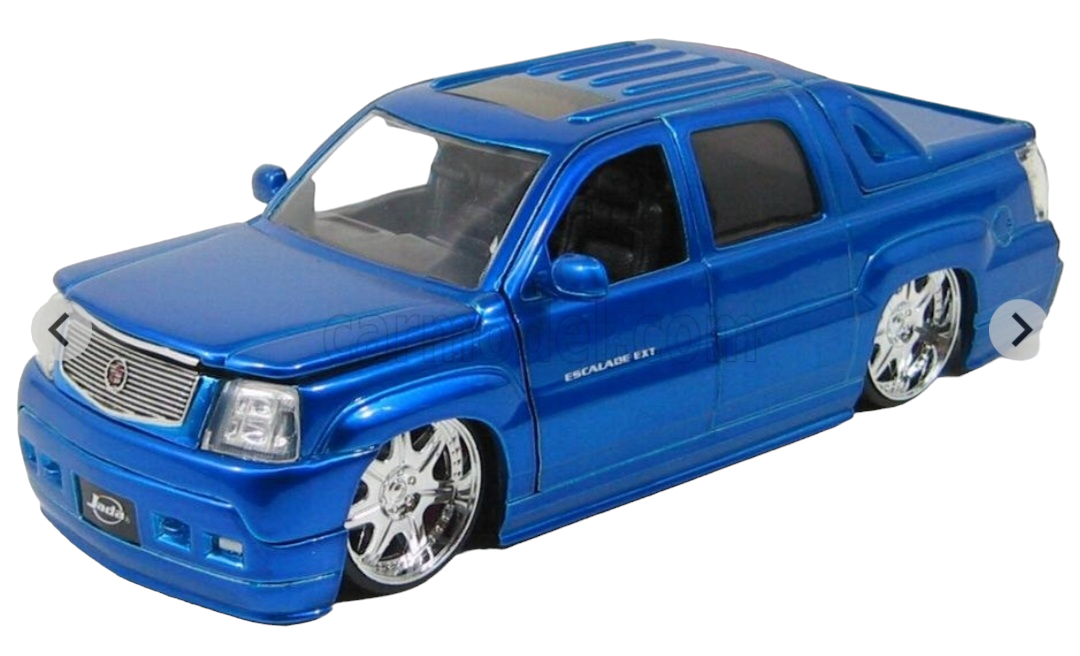 2002 Cadillac Escalade EXT, BLUE, with Giovanna Wheels in 1/24