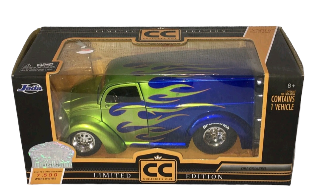 Div Cruizer Custom Green-Blue flames (Échelle-Scale 1:24)