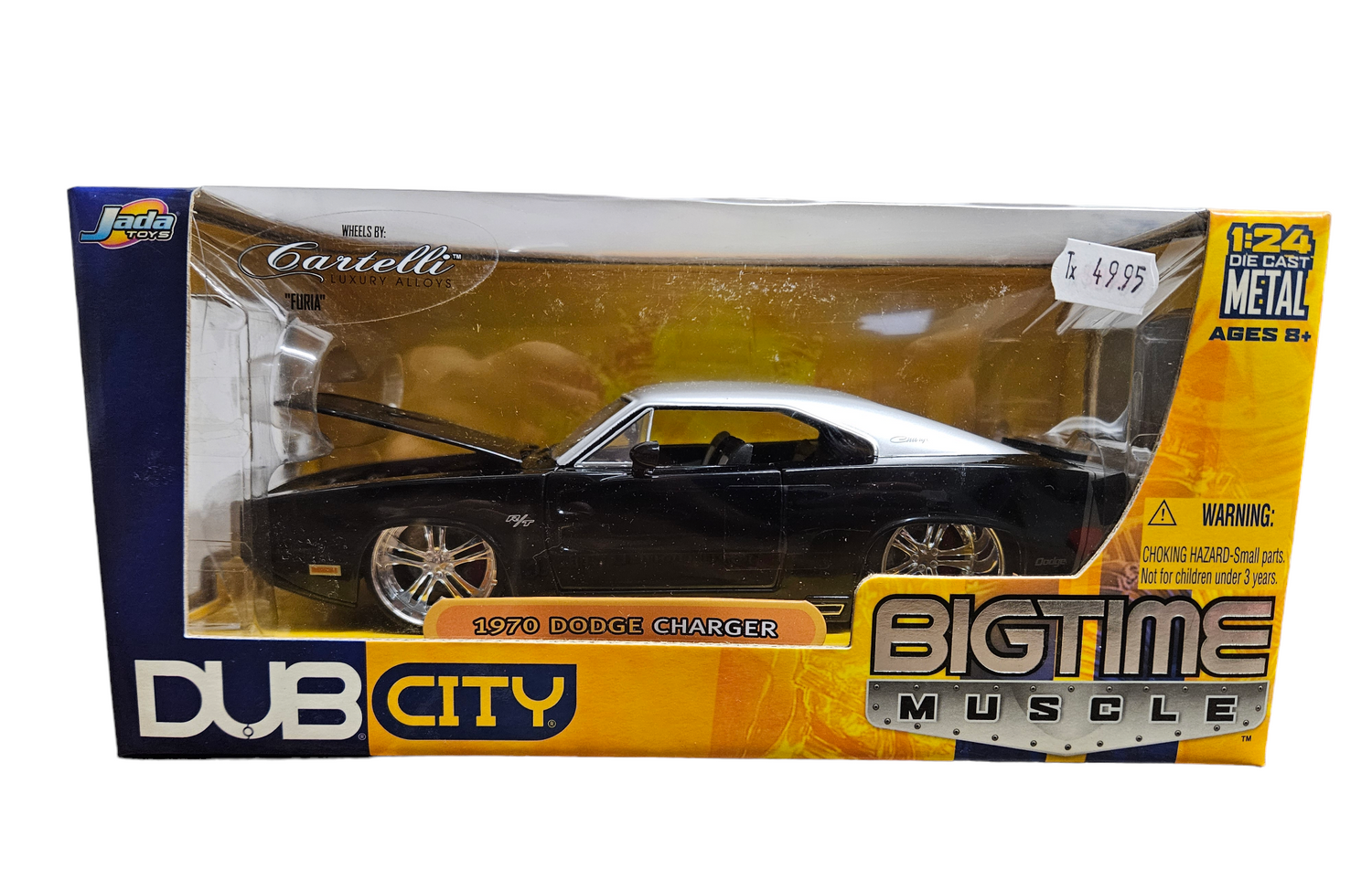 1970 Dodge Charger (Black with Silver Top) by Jada DubCity BigTime Muscle (Échelle-Scale 1:24)