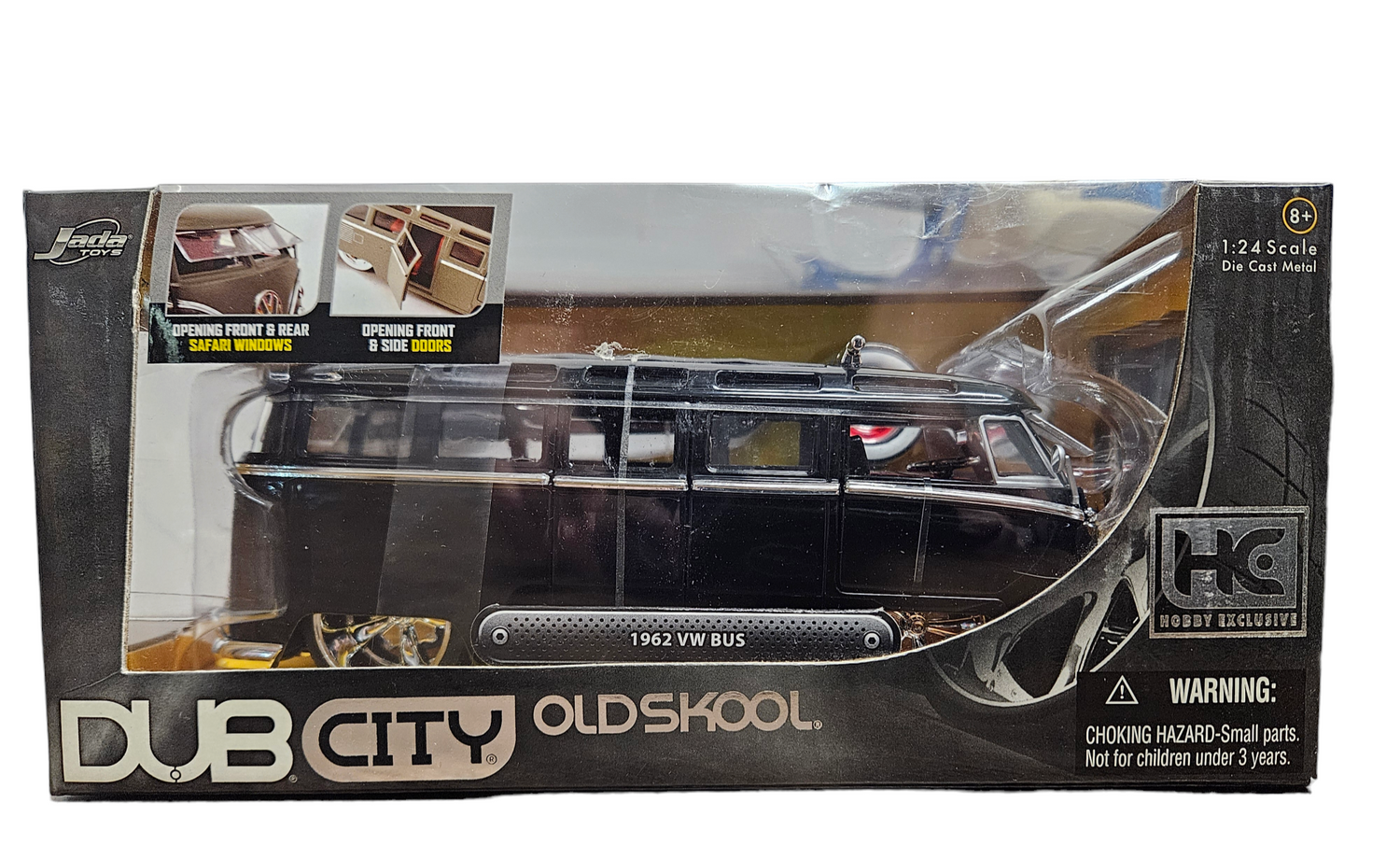 1962 VOLKSWAGEN BUS, BLACK, (Echelle-Scale 1:24)