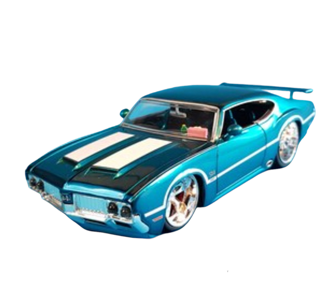 1970 OLDSMOBILE 442, BLUE, (Echelle-Scale 1:24)