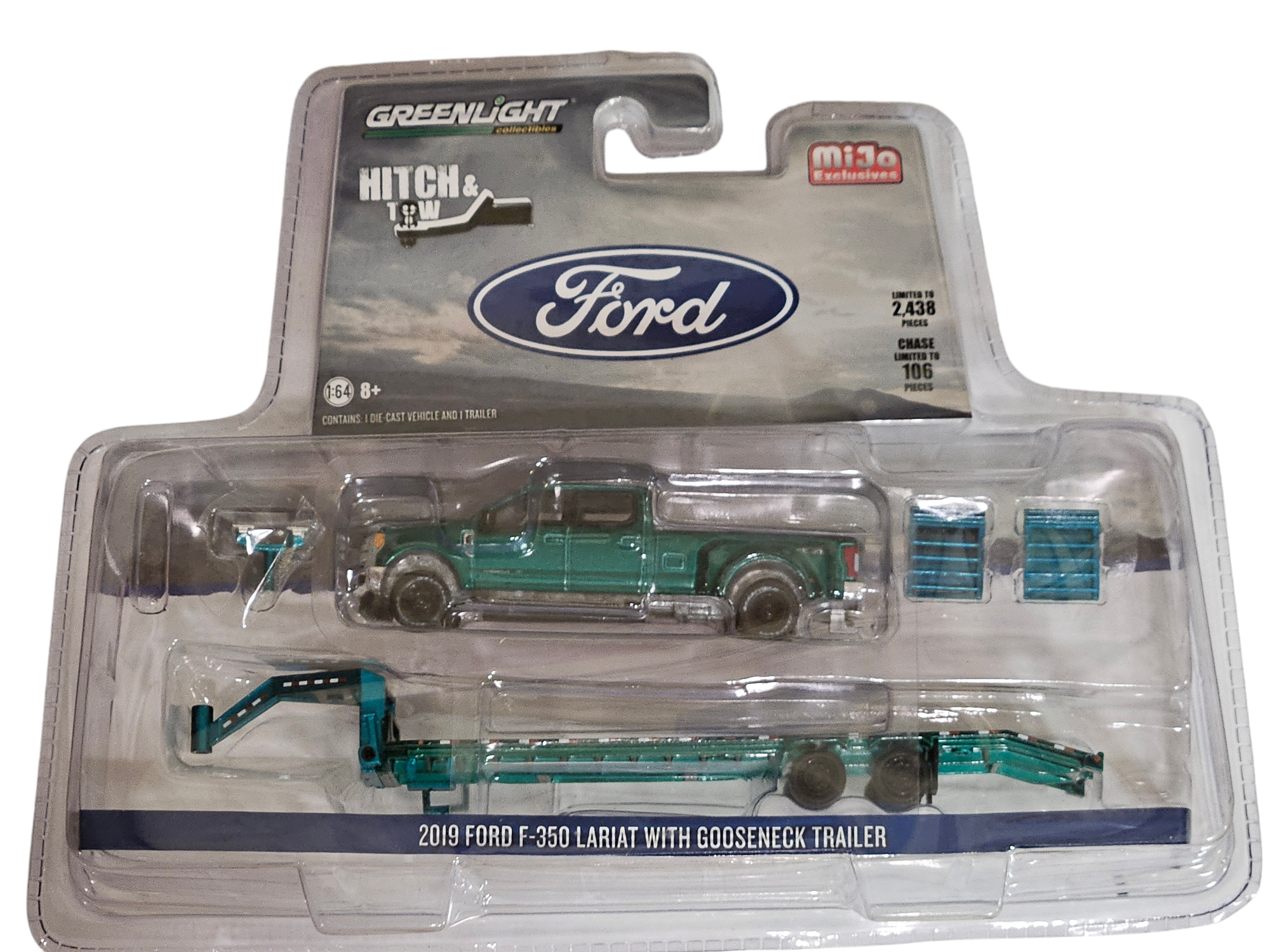 Chase Cars- (Green Machine)-2019 Ford F-350 Dually with Gooseneck Trailer