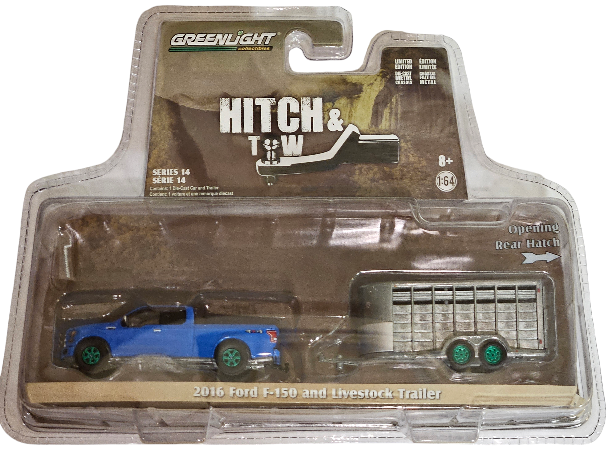 Chase Cars- (Green Machine)-2016 FORD F-150 PICKUP / LIVESTOCK TRAILER