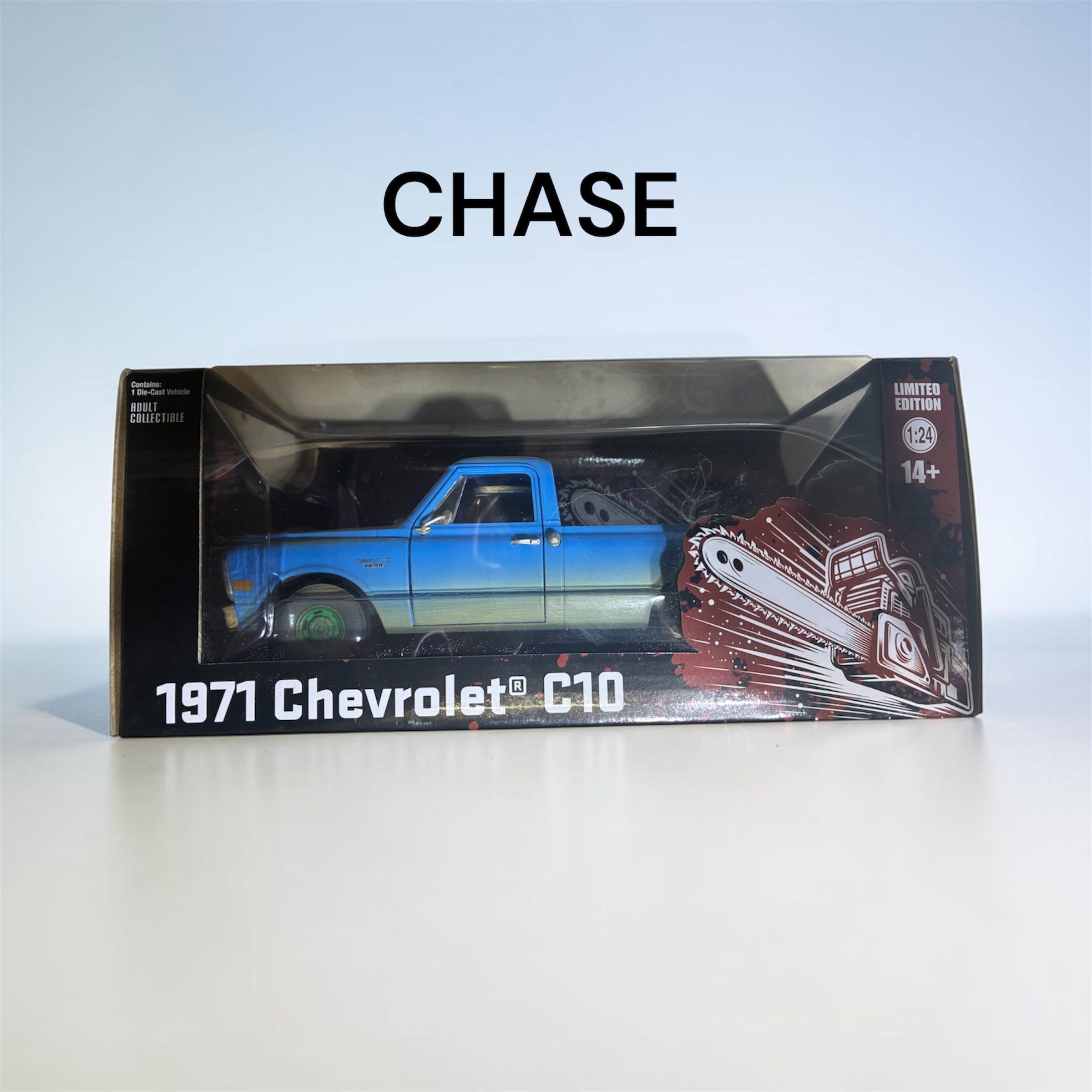 CHASE CAR Chevrolet C-10 Pickup 1971 Texas Chainsaw Massacre - Greenlight 1:24 - GL84223-CHASE