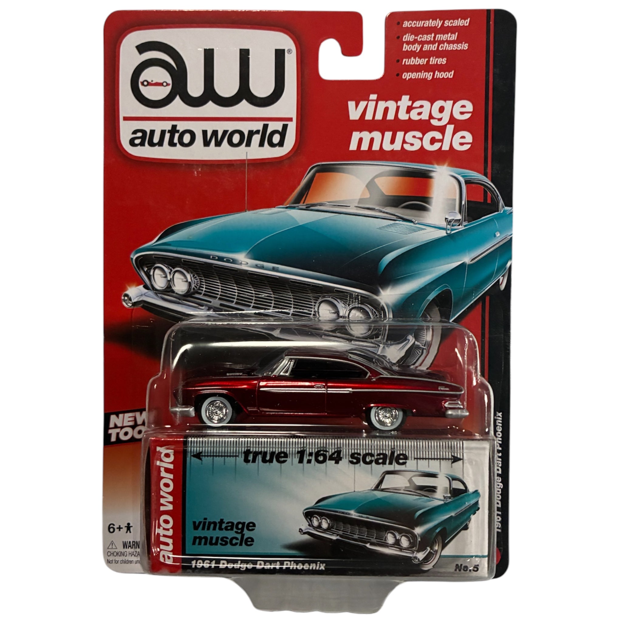 CHASE CAR 1961 Dodge Dart Phoenix - Auto World Vintage Muscle 1:64 - AW64002-CHASE
