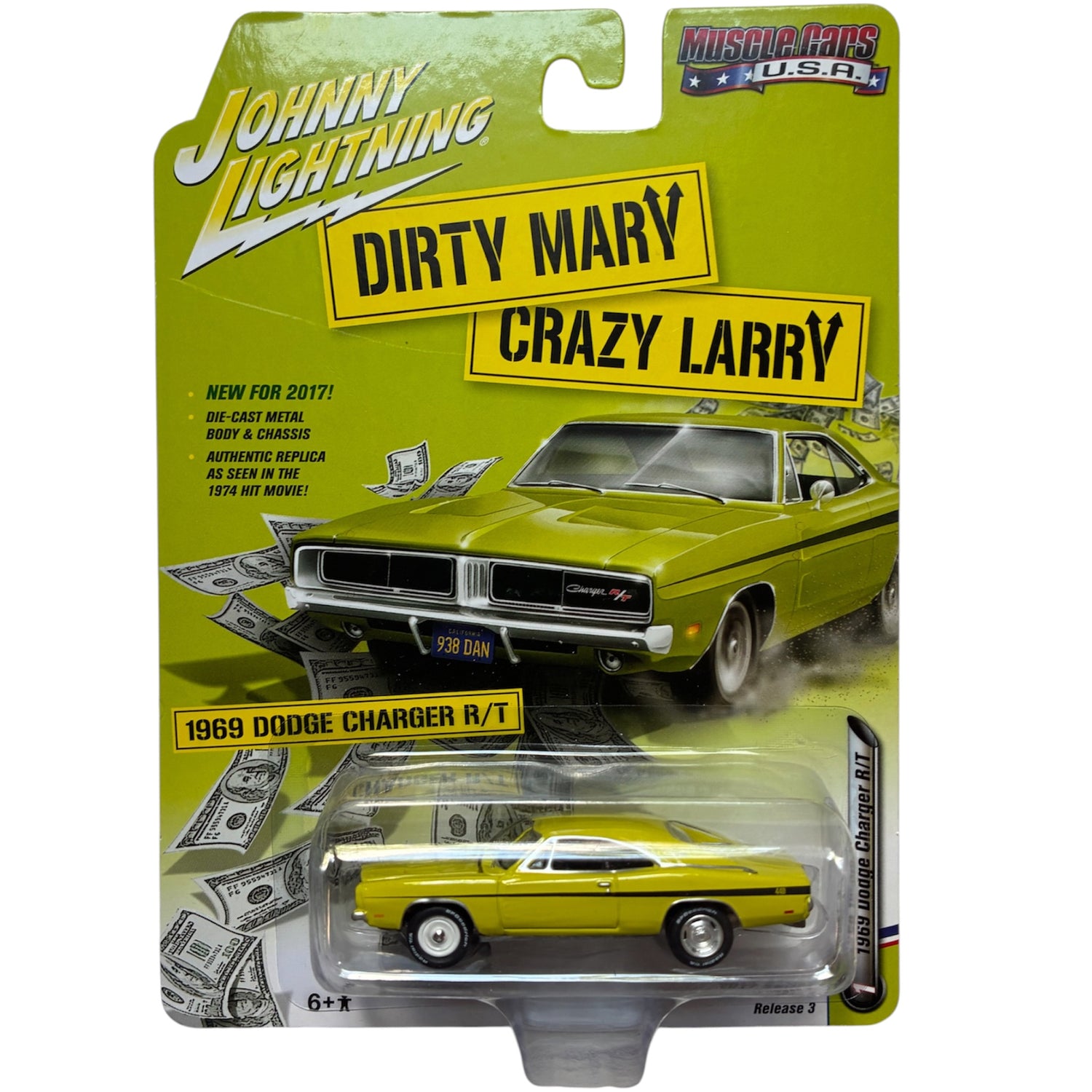 CHASE CAR 1969 Dodge Charger R/T Muscle Cars USA - Johnny Lightning 1:64 - JLCP6000/48-3-1-CHASE