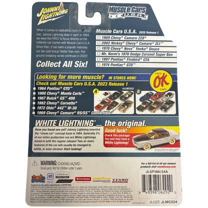 **VOIR NOTE** CHASE CAR 1974 Pontiac GTO – Johnny Lightning Muscle Cars USA 1:64 – JLSP386/24A-CHASE