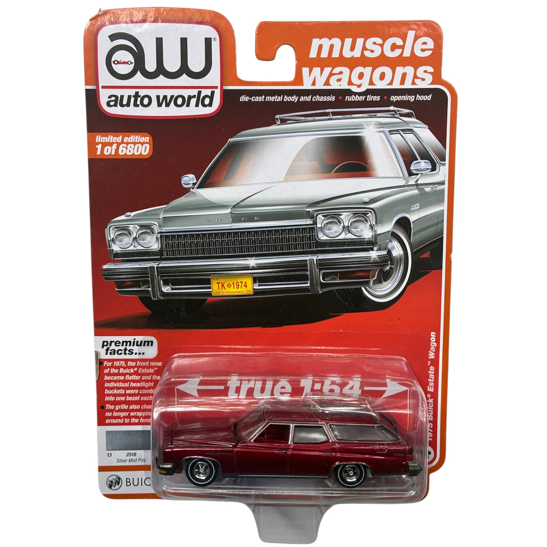 **SEE NOTE** CHASE CAR 1975 Buick Estate Wagon – Auto World 1:64 – AW64252-2A-4-CHASE