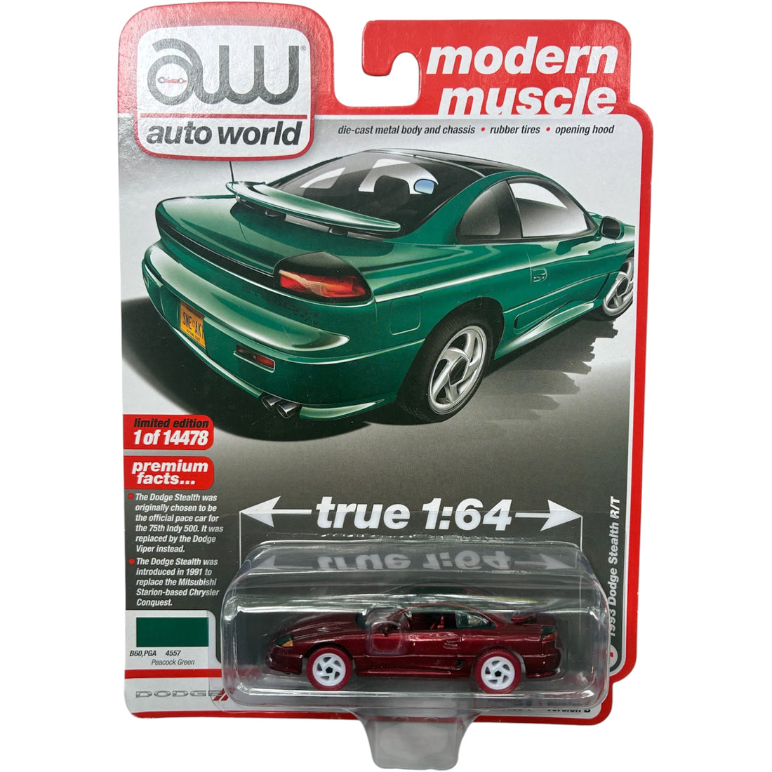 CHASE CAR Auto World 1:64 1993 Dodge Stealth R/T – Modern Muscle Release 4 Version B – AW64332-4B-4-CHASE