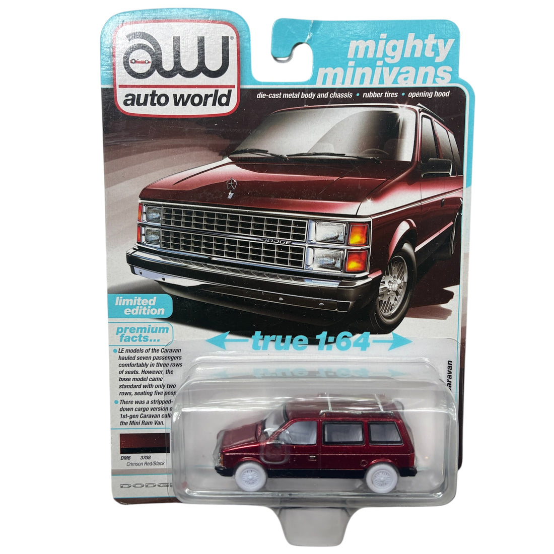 **SEE NOTE** CHASE CAR Auto World 1:64 1985 Dodge Caravan – AWSP167/24B