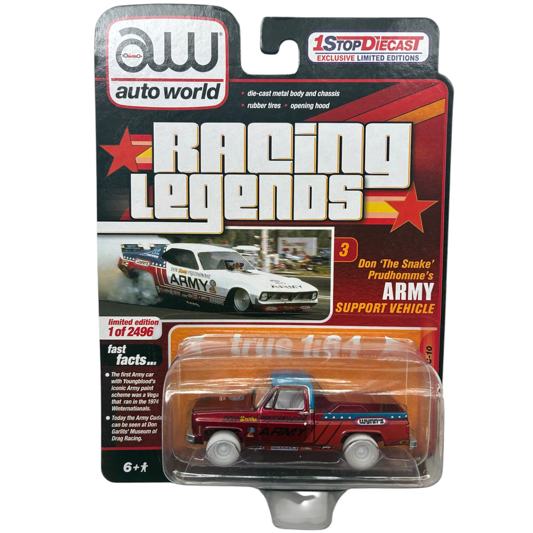 CHASE CAR Auto World 1:64 1973 Chevrolet C-10 Racing Legends 1StopDiecast Exclusive – CP7737-CHASE
