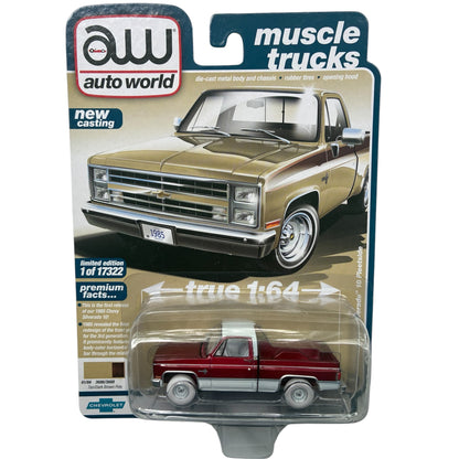 CHASE CAR Chevy Silverado 10 Fleetside 1985 Auto World 1:64 – Muscle Trucks – AW64342-5B-1-CHASE